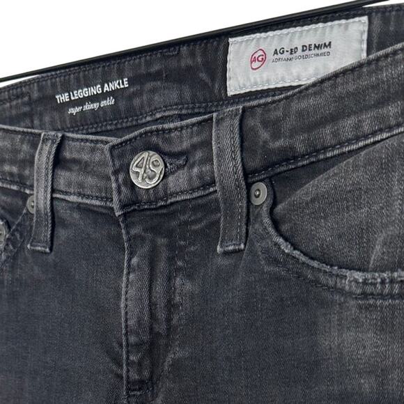 AG The Legging Ankle Super Skinny Ankle Jeans, Charcoal Black, Size 24 - Picture 5 of 6